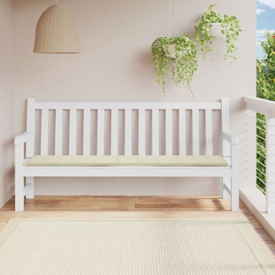 vidaXL Cuscino per Panca da Giardino Crema 200x50x4 cm - crema