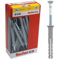 Fischer - TASSELLI CON VITE A CHIODO N6-60Y 25 PZ | CF precio
