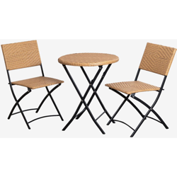 Set da giardino in rattan sintetico Beke NATURAL Rattan - Acciaio - Sklum características