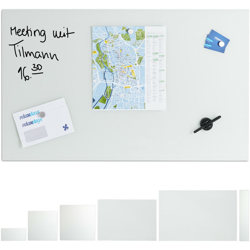 Lavagna Magnetica in Vetro, Scrivibile, Bacheca da Parete, 3 Calamite, Pennarello, 100 x 60 cm, Bianca características