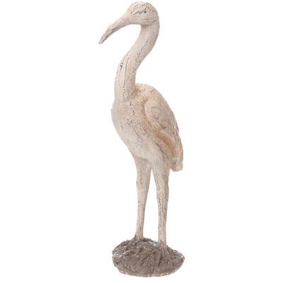 Altri - Airone ornamentale In resina beige