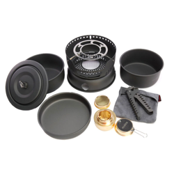 Alocs - fornello ad alcool picnic all'aperto pentole set di dieci CW-C05 en oferta