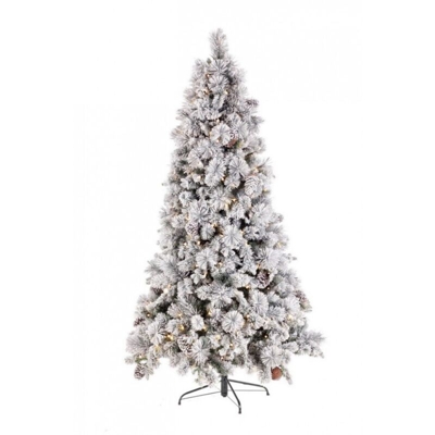 Albero di natale preilluminato garlenda glitter h.240