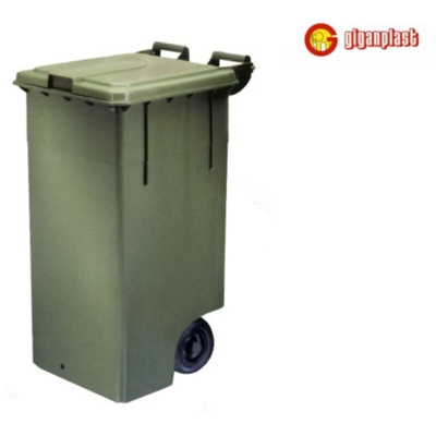 Bidone Immondizia Gigan con Ruote Verde s/p Lt.120