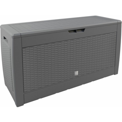 Deuba - Baule da giardino contenitore portaoggetti box Effetto rattan-grigio precio