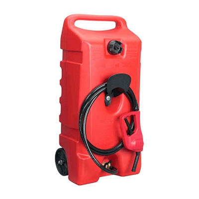 Varan Motors - NEDLP-34 Tanica su ruote, serbatoio da 53 litri con ugello di erogazione p benzina diesel kerosene, unità di erogazione mobile - Rosso