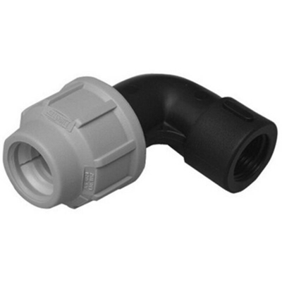 GOMITO A 90° C/DERIVAZIONE FEMMINA DIANFLEX BRAND PER POLIETILENE 3' x 90 Blu