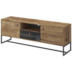 Elegante Mobile Porta Tv Per Il Soggiorno Kijan, Colore Rovere Ribbeck / pietra Nera precio