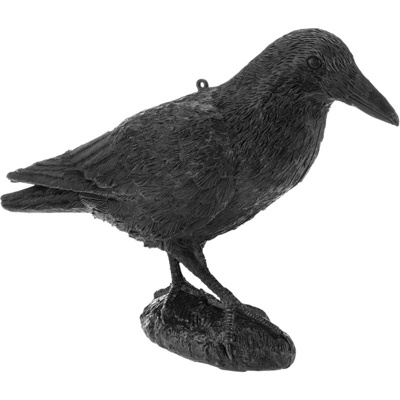 Repellente per uccelli tipo statua corvo in piedi 16 x 45 cm - Primematik