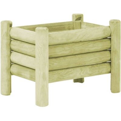 Fioriera da Giardino Legno di Pino Impregnato 60x40x42 cm - Verde - Vidaxl
