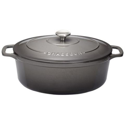 casseruola 29cm ovale nero, ghisa 5,0l