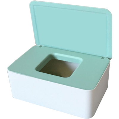 Scatola portaoggetti per maschera usa e getta Scatola per maschera con coperchio antipolvere Custodia in tessuto bagnato con coperchio Portatile per