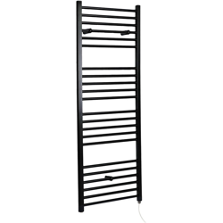 Hudson Reed Nox Scaldasalviette Elettrico Piatto di Design Verticale - Termoarredo Bagno a Scaletta Moderno - Acciaio Nero - 800W - 1600 x 600mm características