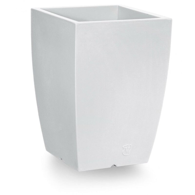 Vaso quadrato in resina 'Genesis' h. 60 cm. Bianco