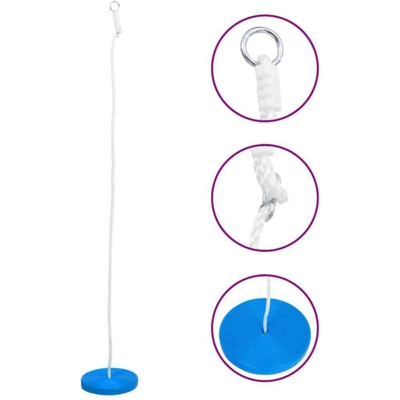 vidaXL Altalena con Piattaforma 180 cm Blu - Blu