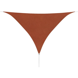 vidaXL Parasole a Vela Oxford Triangolare 3,6x3,6x3,6 m Terracotta - Arancione características