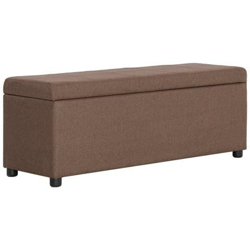 Panca Con Vano Portaoggetti 116 Cm Marrone In Poliestere precio