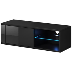 Mobile Tv Moderno Azalia Led Nero / nero Lucido 100cm en oferta