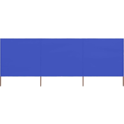 vidaXL Paravento a 3 Pannelli in Tessuto 400x80 cm Azzurro - Blu