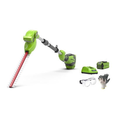 Tagliasiepi a batteria GreenWorks G40PHAK2 40V 2Ah con asta bilama professionale