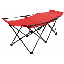 Lettino Prendisole Pieghevole Rosso in Acciaio - Rosso - Vidaxl en oferta