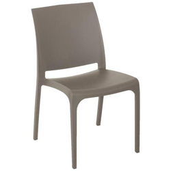 Sedia Stile Moderno Elegante Robusta In Polipropilene Impilabile Volga Tortora Set 4 en oferta