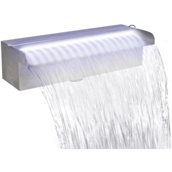 Cascata per Laghetto Rettangolare con LED in Acciaio Inox 30 cm - Youthup precio