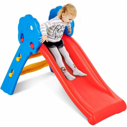 Costway - Scivolo per Bambini 2 in 1 Scivolo da Giardino Pieghevole, Scivolo Esterno con Scaletta, Aquascivolo Multifunzione, 3-8 Anni precio