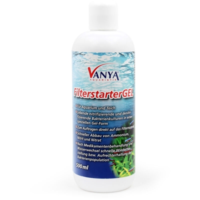 Vanya FilterStarter Gel 500ml batteri filtranti per acquario e laghetto
