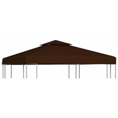 Copertura Superiore per Gazebo a 2 Strati 310g/m² 3x3m Marrone - Marrone - Vidaxl