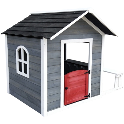 Casetta Per Bambini in Legno Outdoor Toys Chloe 1,2 m² de 116x138x132 cm con Panca da Esterno