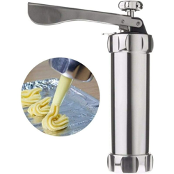 Cookie Press Machine Cake Glitter Set Cookie Press Strumento per torta da cucina con 20 modelli Motivi floreali per fare biscotti fai da te en oferta