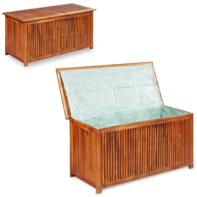 Baule da Giardino 117x50x58 cm in Massello di Acacia
