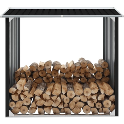 vidaXL Capannone in Acciaio Zincato 172x91x154 cm Antracite - Antracite