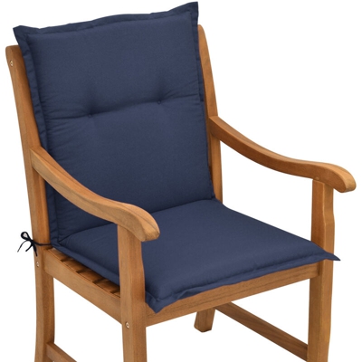 Beautissu Cuscino per sedie da Giardino e spiaggine Loft NL -soffice Imbottitura e Comfort Extra Blu scuro