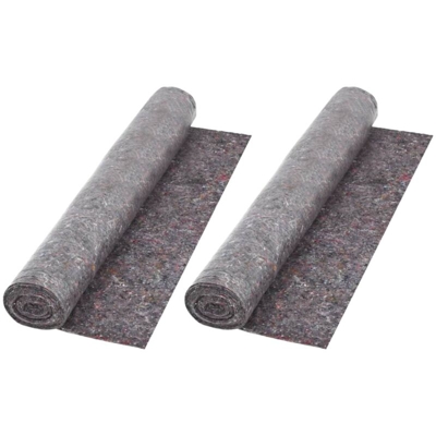 Telo Protettivo per Pittori Antiscivolo 2 pz 50m 180g/m² Grigio - Grigio - Vidaxl