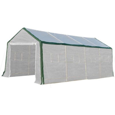 Serra da Giardino con 8 Finestre Copertura in PE Struttura in Acciaio - Outsunny