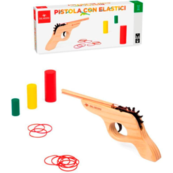 Lgvshopping - Dal Negro Pistola Giocattolo in Legno Con Elastici Per Bambini Idea Regalo características