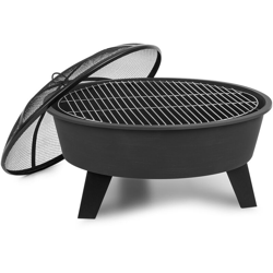 Nolana Braciere 2-in-1 Ø73cm Parascintille Ø64cm Griglia in Acciaio nero en oferta