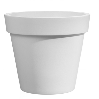 Vaso rotondo in resina "Easy" 80 cm. Bianco