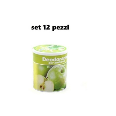 Set 12 Deodoranti Barattolo Profumo Ambiente Assorbi Odori Fragranza Mela