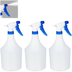 Bottiglie Spray, Set da 3, Erogazione Regolabile, 1 Litro, Vaporizzatore, Nebulizzatore Piante, bianco/blu precio