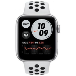 Nike + Watch SE 44mm Impermeabile 5ATM GPS + Cellular WiFi / Bluetooth con Cassa in alluminio Argento e Cinturino Platino / Nero precio