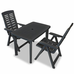 Set da Bistrot 3 pz in Plastica Antracite características