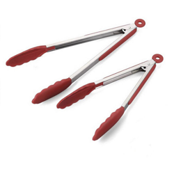 2Pcs 9in 12in Pinze da cucina per alimenti per barbecue antiaderenti con punta in silicone senza BPA,Rosso en oferta
