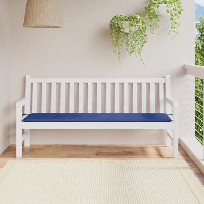 Cuscino per Panca da Giardino Royal Blu 180x50x4 cm in Tessuto - Blu - Vidaxl