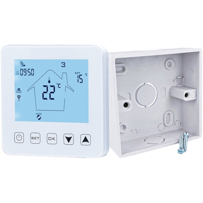 LL0251 Termostato Digitale Per Caldaia A Gas Murale Da Parete Riscaldamento Termosifone Ad Acqua WiFi Compatibile Con Amazon Alexa Echo 3A 220V