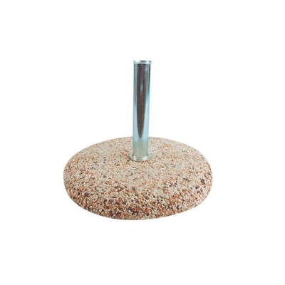 Base per Ombrellone in Cemento con Palo 50 mm Centrale Decentrato da Giardino