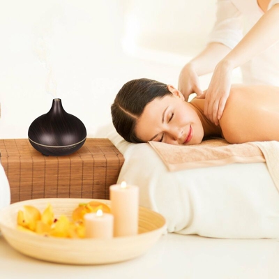 Essenziale macchina aromaterapia olio umidificatore ultrasonico legno chiaro EURO