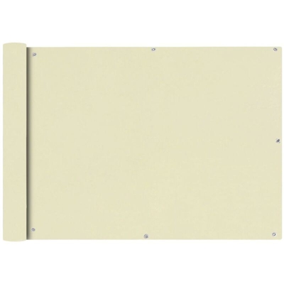 Paravento da Balcone in Tessuto Oxford 75x600 cm Crema - crema - Vidaxl